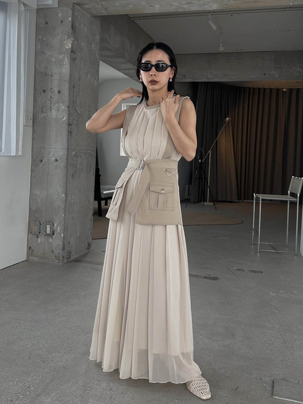 MEDI CORSET SET FULL PLEATS DRESS