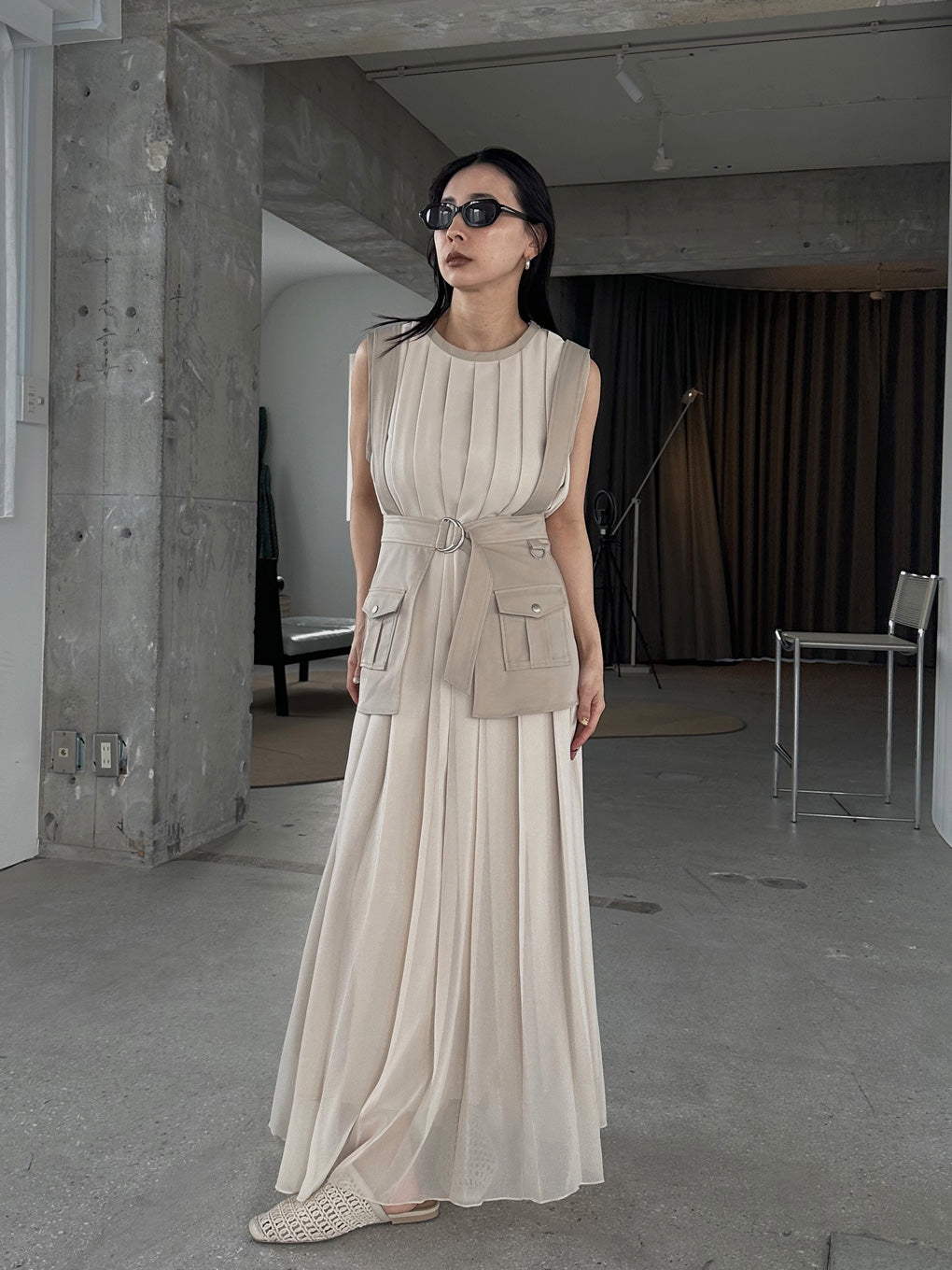 MEDI CORSET SET FULL PLEATS DRESS
