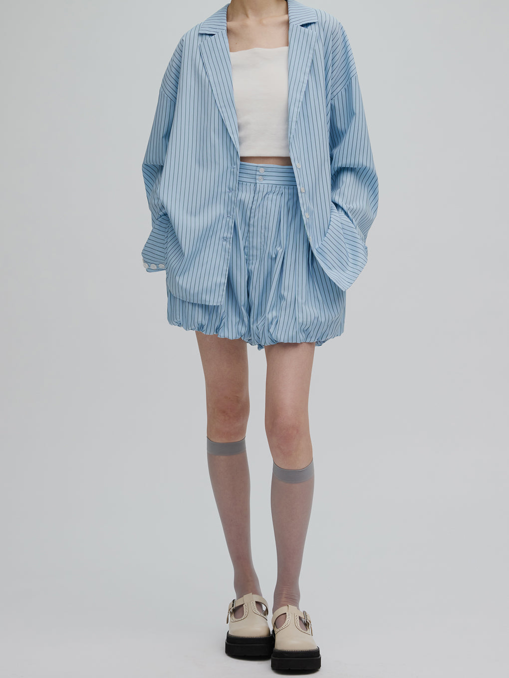 PINSTRIPE PUMPKIN PANTS