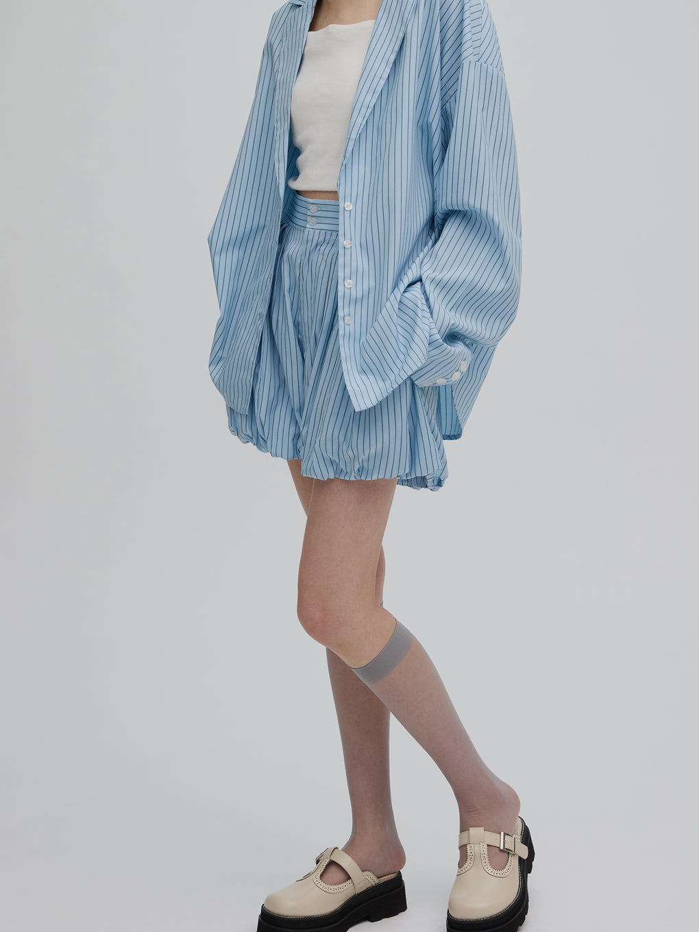 PINSTRIPE PUMPKIN PANTS