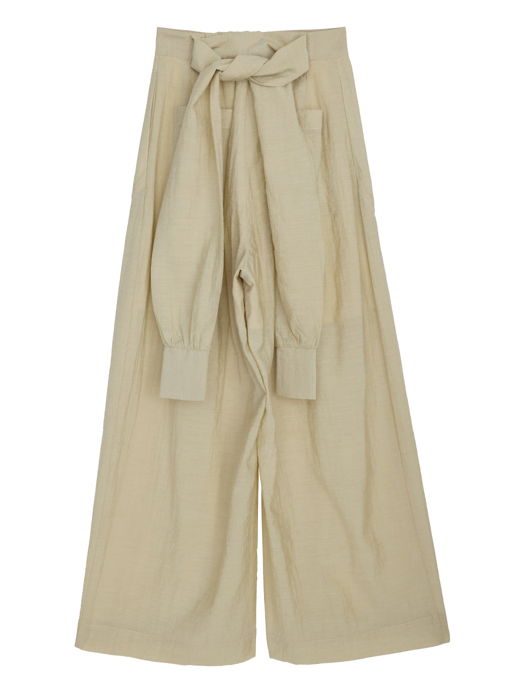 MEDI SLEEVE BELT TUCK PANTS