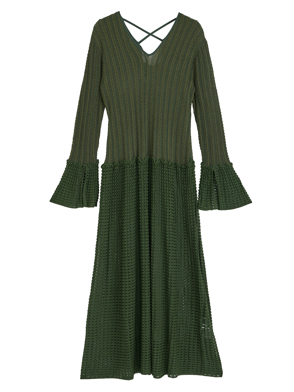 LADY CROCHET KNIT DRESS