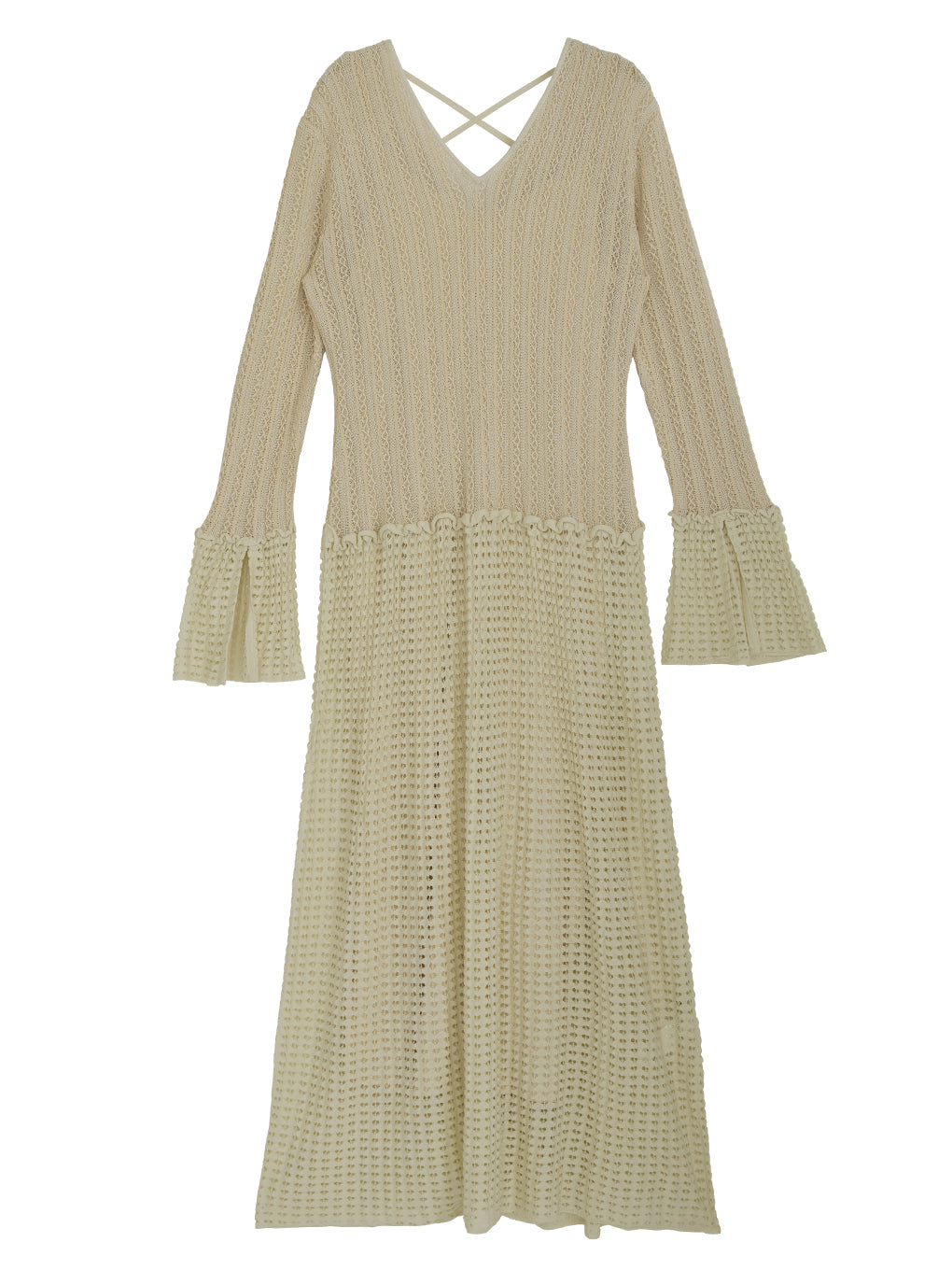 LADY CROCHET KNIT DRESS