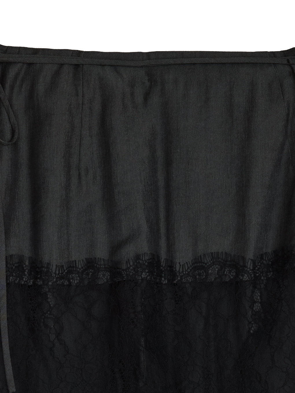 MEDI DENIMLIKE LACE DOCKING LAYERED PANTS