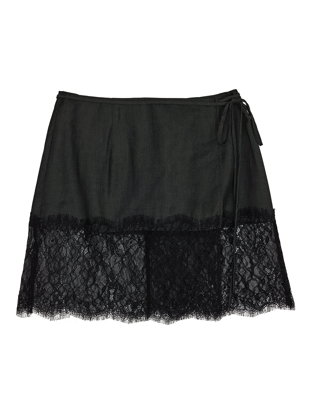 MEDI DENIMLIKE LACE DOCKING LAYERED PANTS