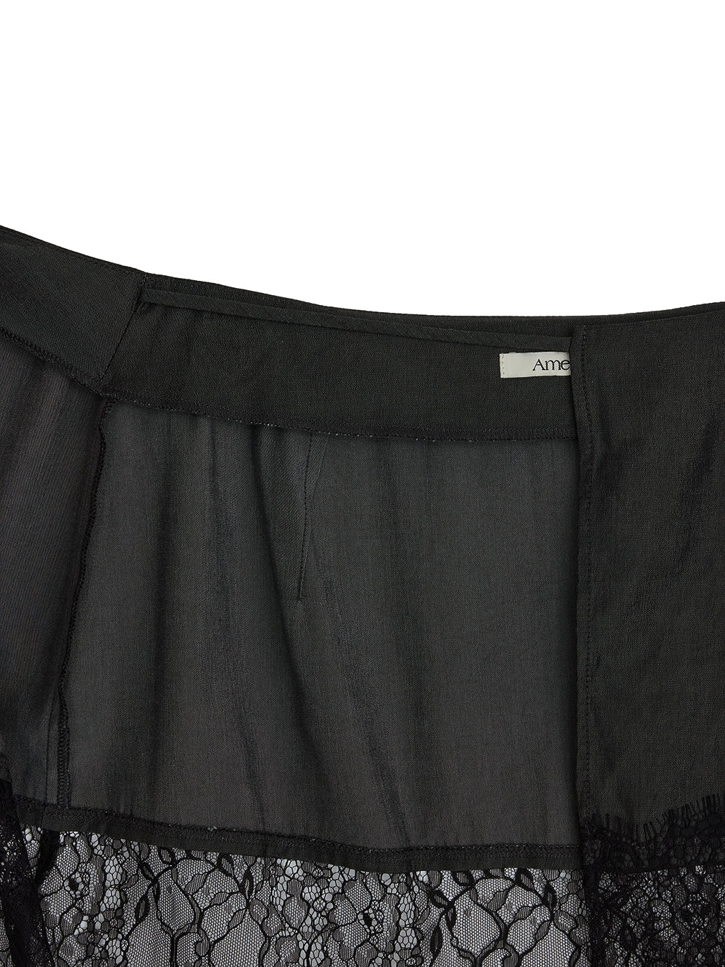 MEDI DENIMLIKE LACE DOCKING LAYERED PANTS