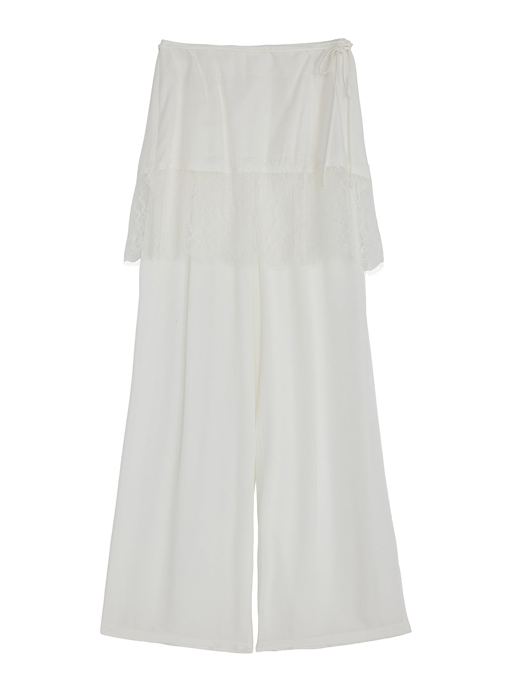 MEDI DENIMLIKE LACE DOCKING LAYERED PANTS