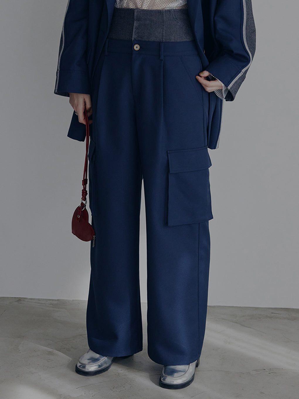 DENIM LIKE CORSET WORK PANTS DENIM LIKE CORSET WORK PANTS