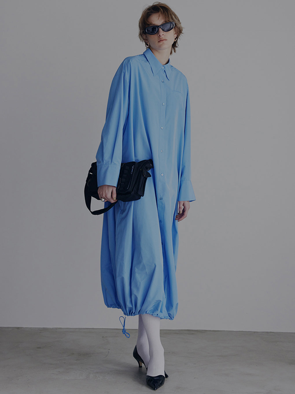 MANY WAY BALLOON SHIRT DRESS 