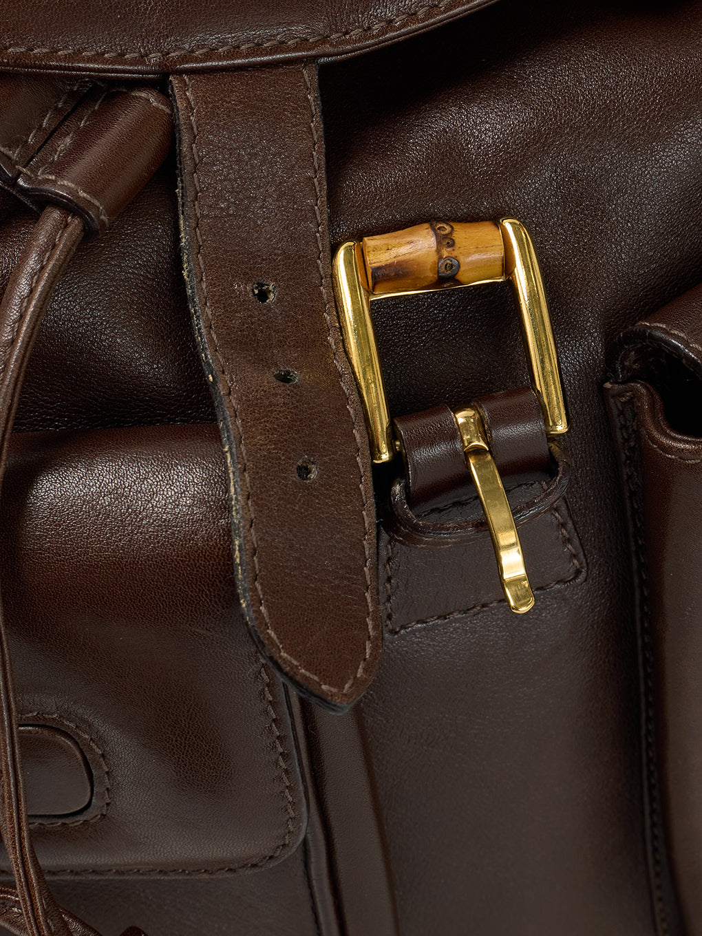 GUCCI バンブーターンロックレザーリュックサック