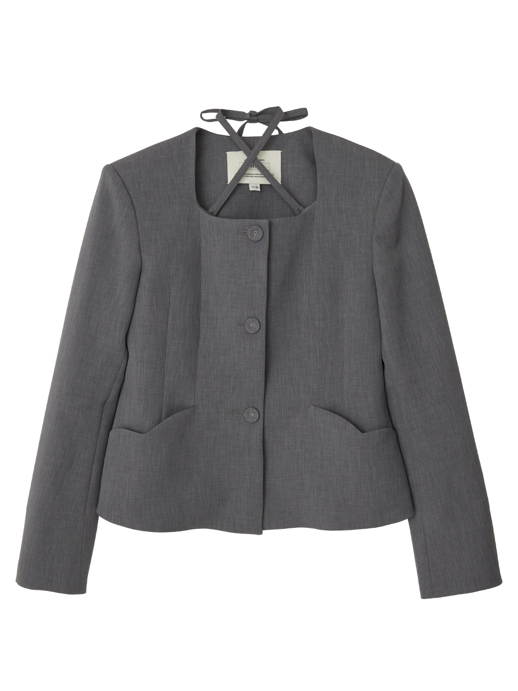 2WAY SQUARE NECK CROP JACKET