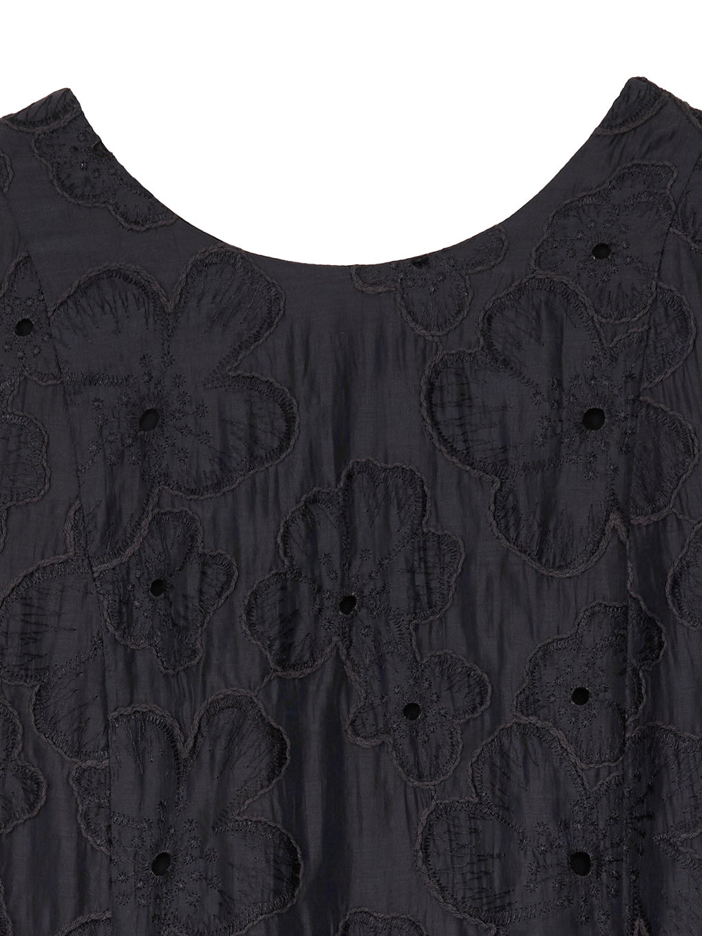 MEDI EMBROIDERY BACK LACE UP DRESS