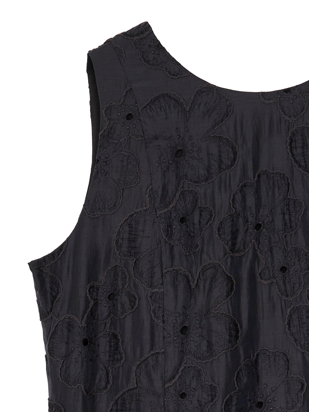 MEDI EMBROIDERY BACK LACE UP DRESS