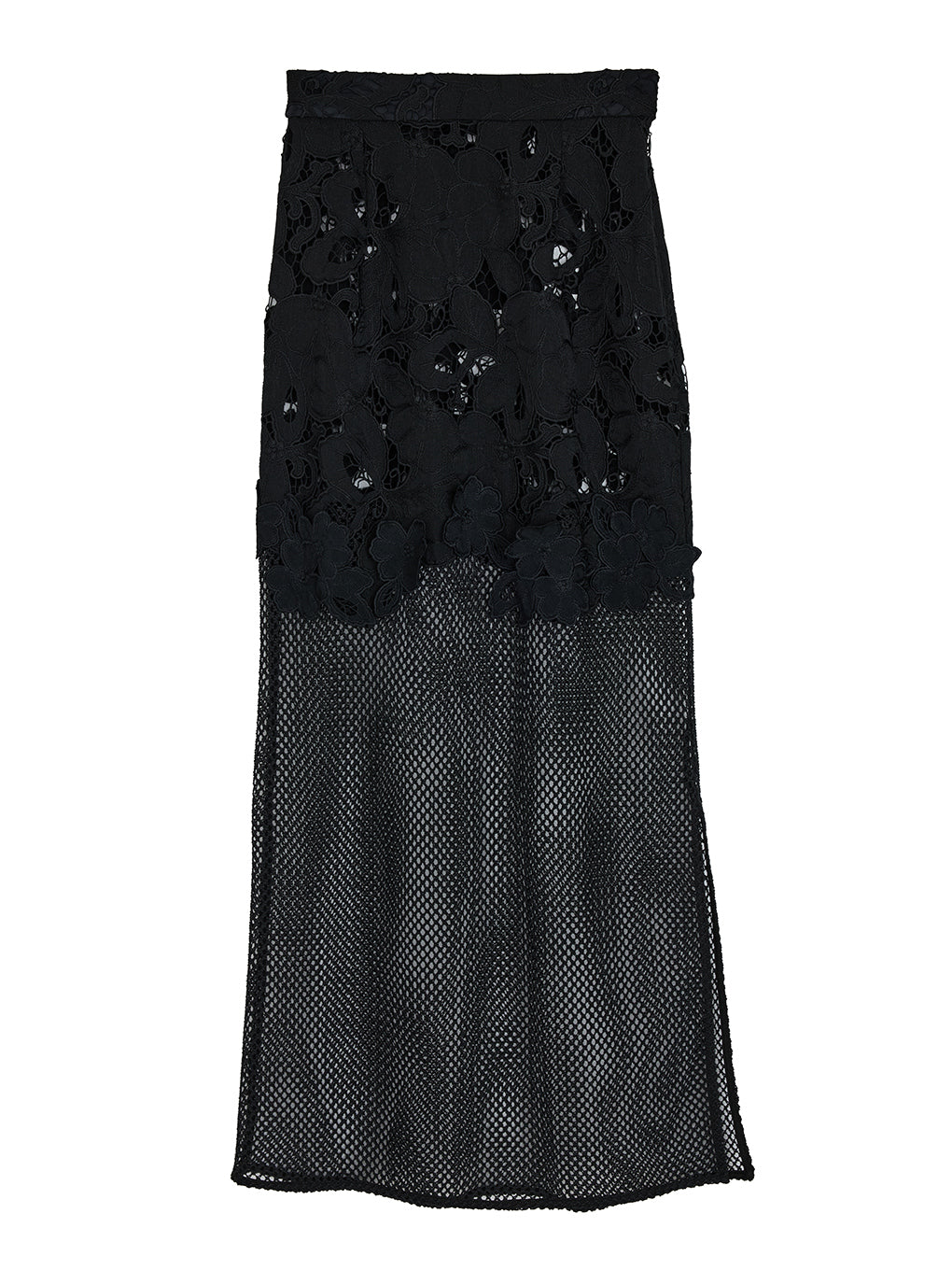MEDI CUTWORK 3D LACE MOTIF LAYERED SKIRT