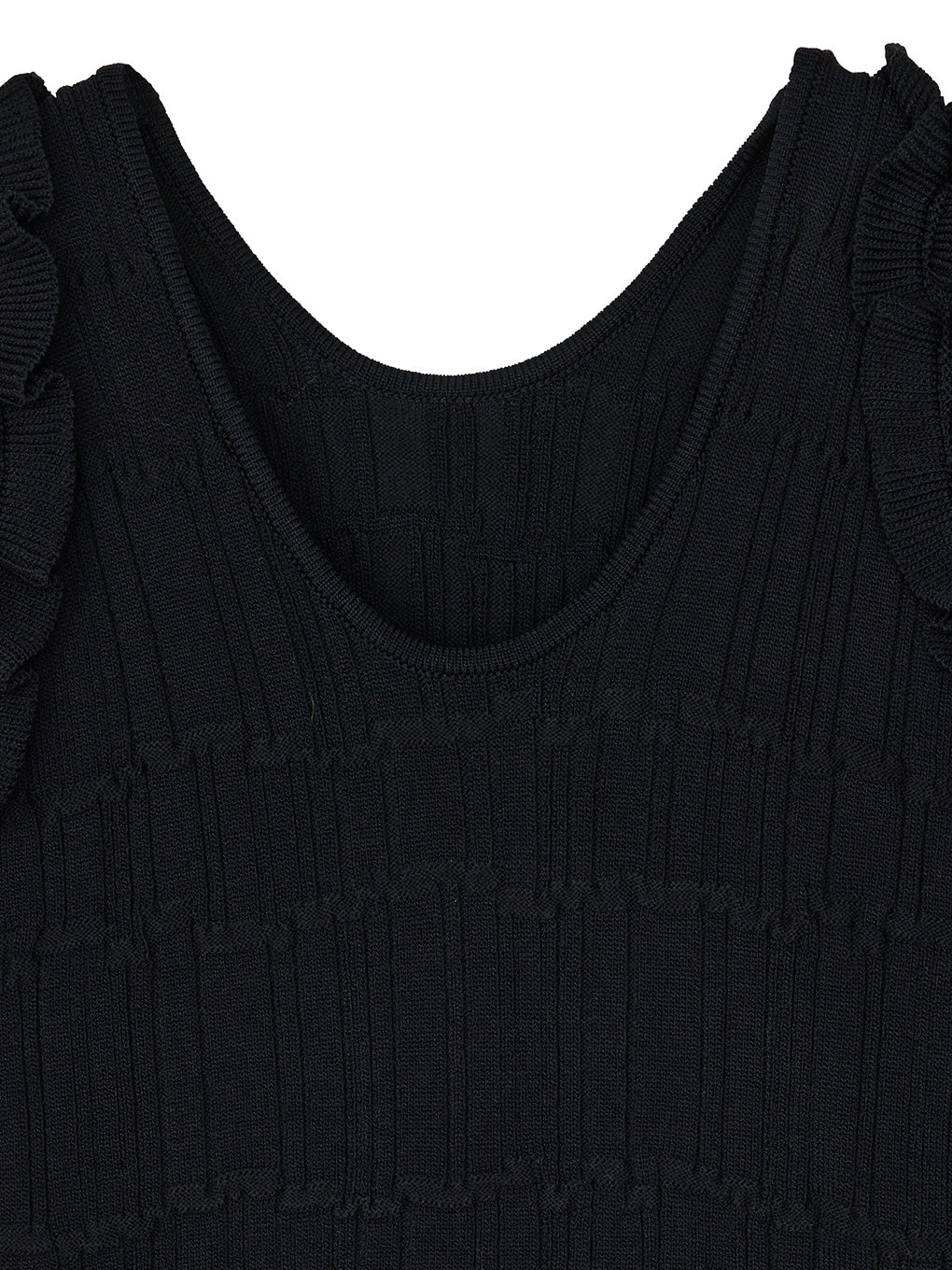 MEDI 2WAY WAVY FRILL KNIT TOP