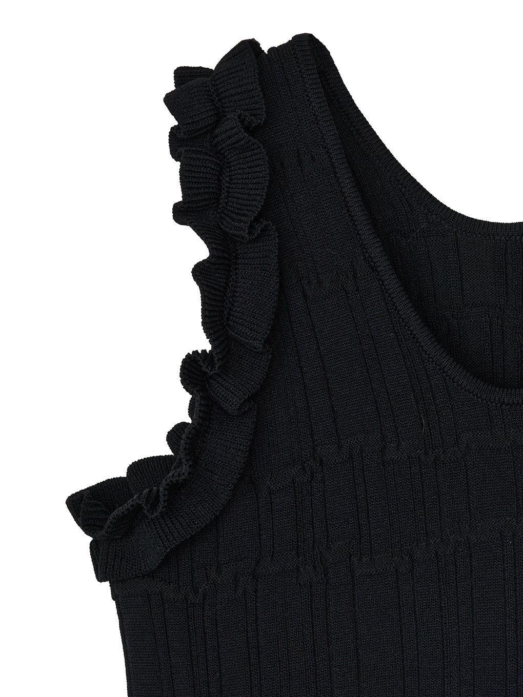 MEDI 2WAY WAVY FRILL KNIT TOP