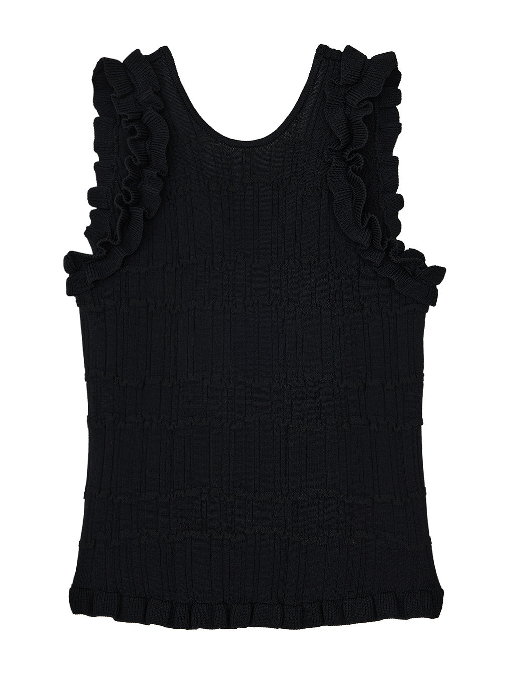 MEDI 2WAY WAVY FRILL KNIT TOP