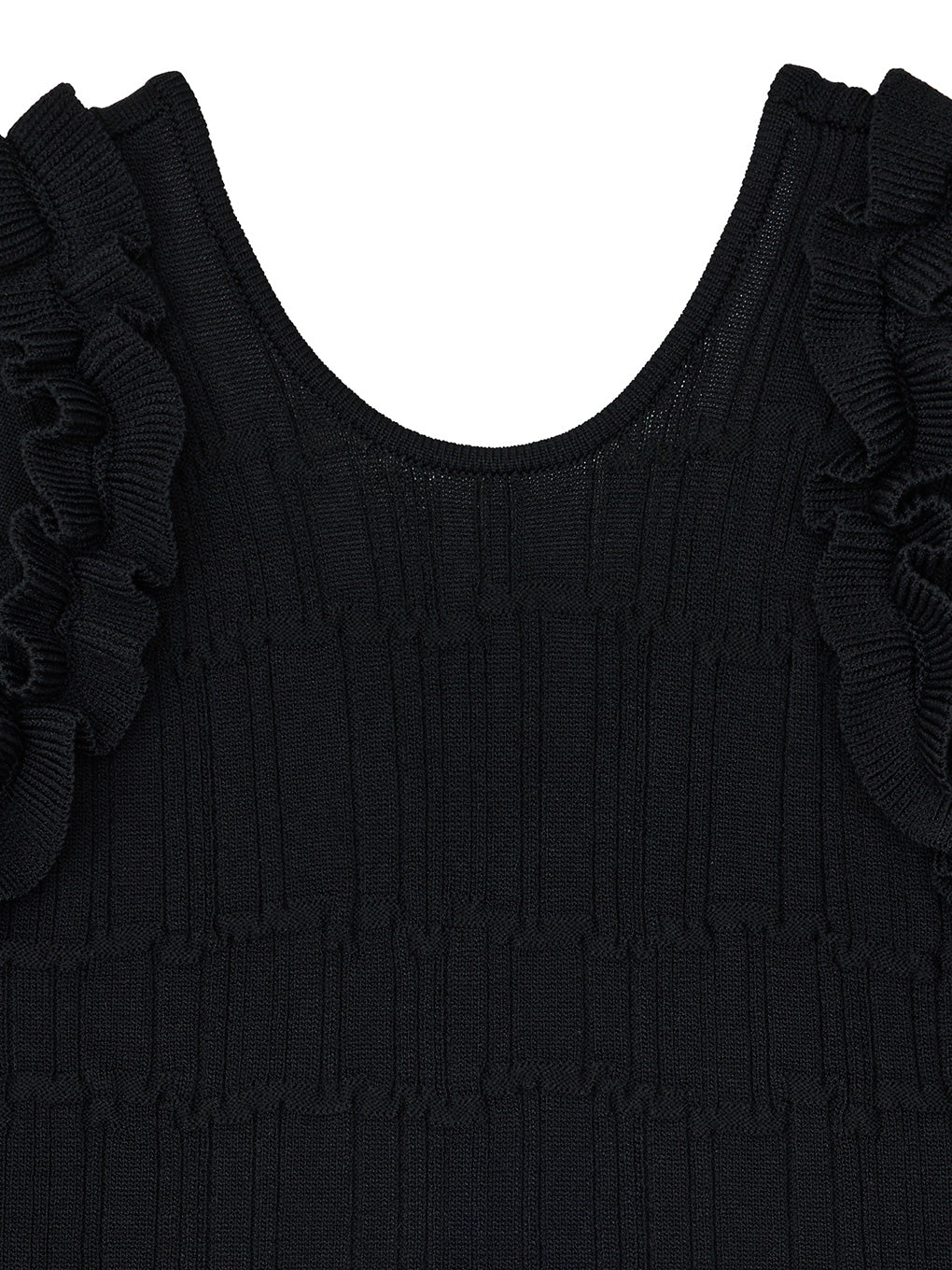 MEDI 2WAY WAVY FRILL KNIT TOP