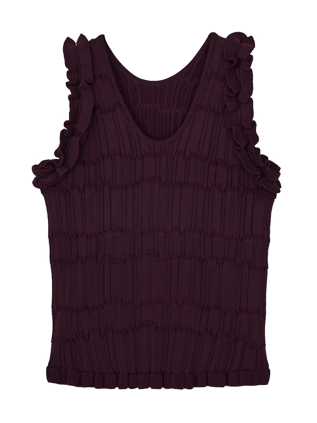 MEDI 2WAY WAVY FRILL KNIT TOP