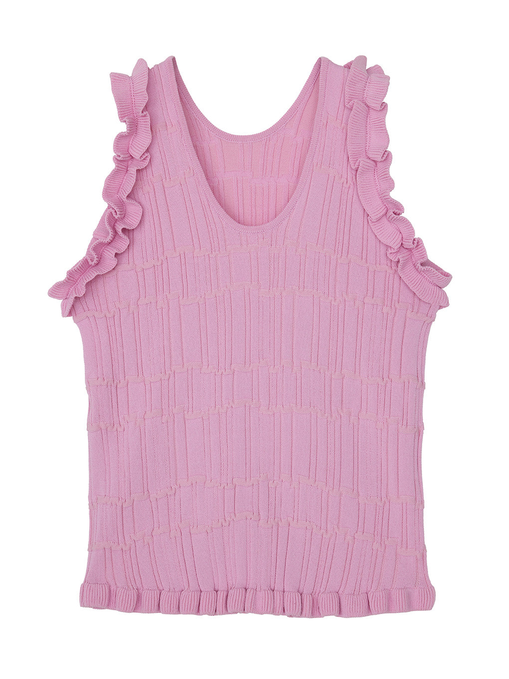 MEDI 2WAY WAVY FRILL KNIT TOP