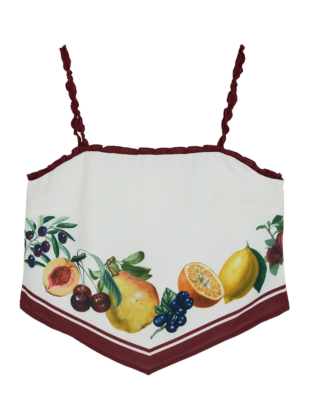 MEDI FRUIT SCARF PATTERN CAMI TOP