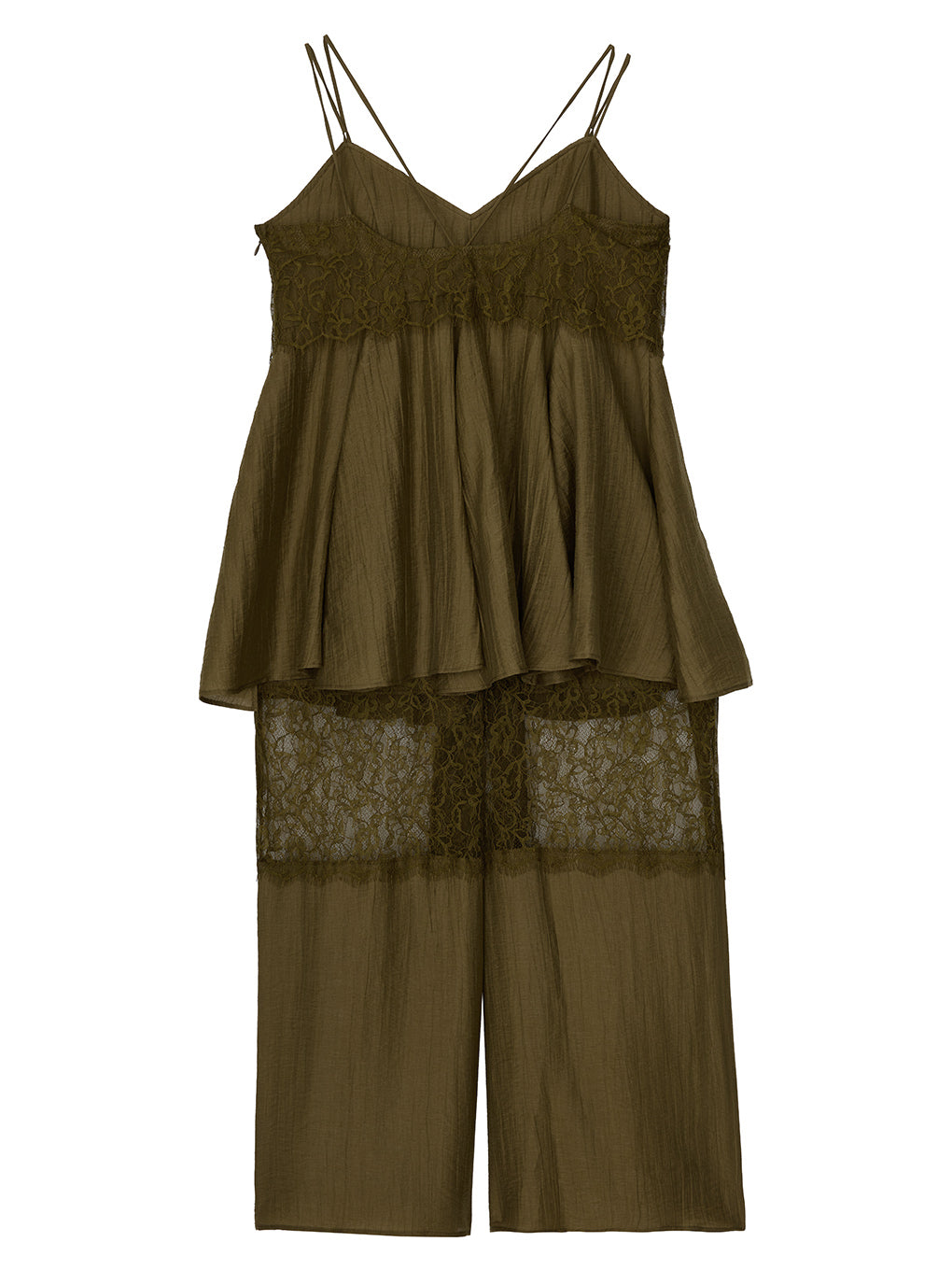 MEDI WIDE LACE CAMI ROMPERS