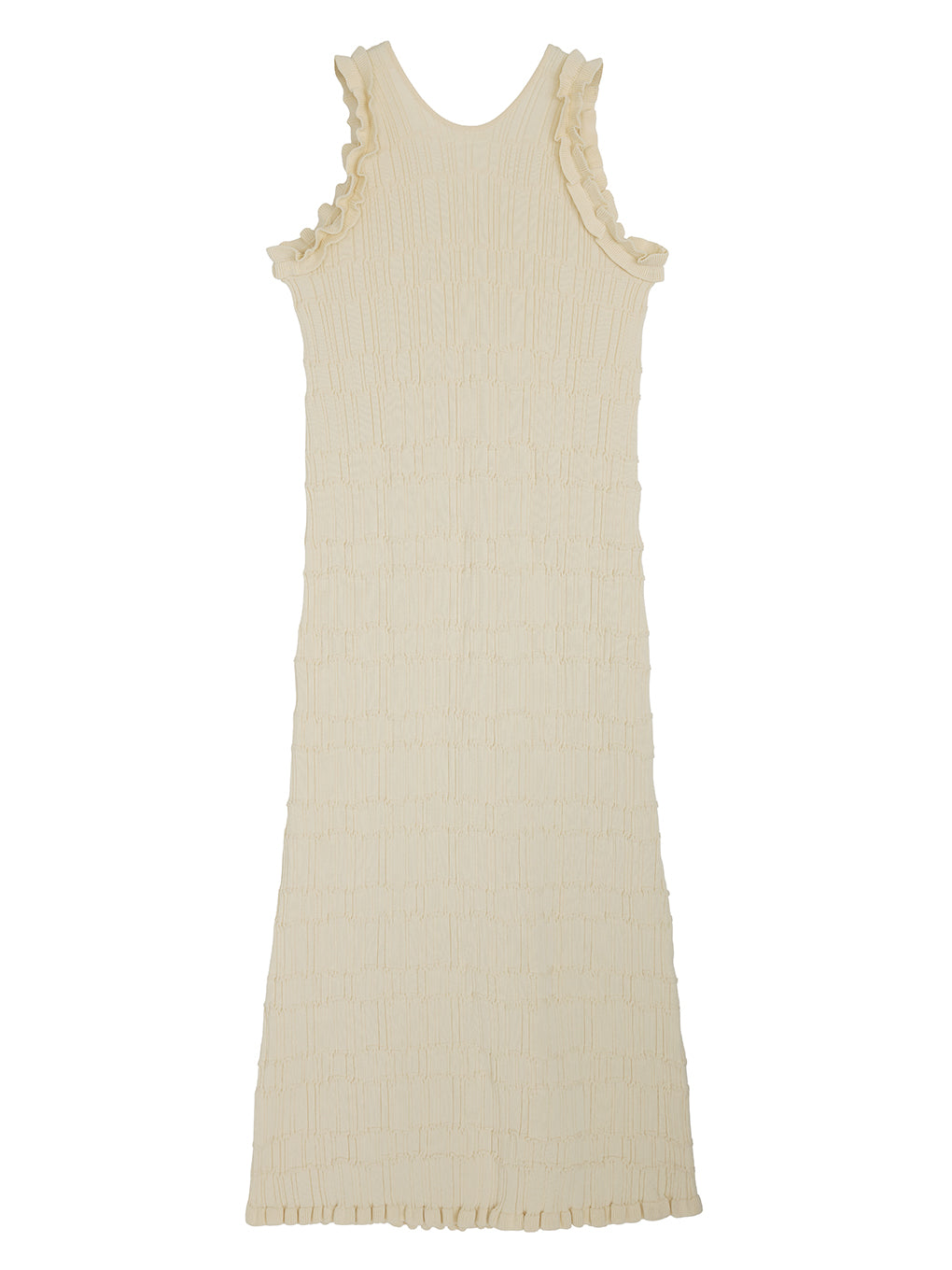 MEDI 2WAY WAVY FRILL KNIT DRESS