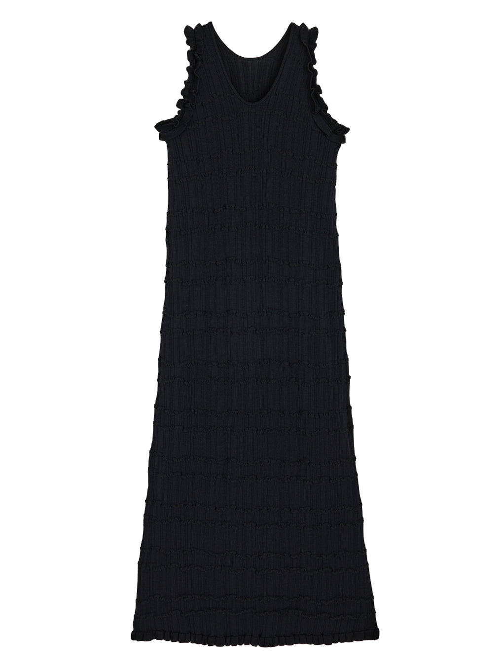 MEDI 2WAY WAVY FRILL KNIT DRESS
