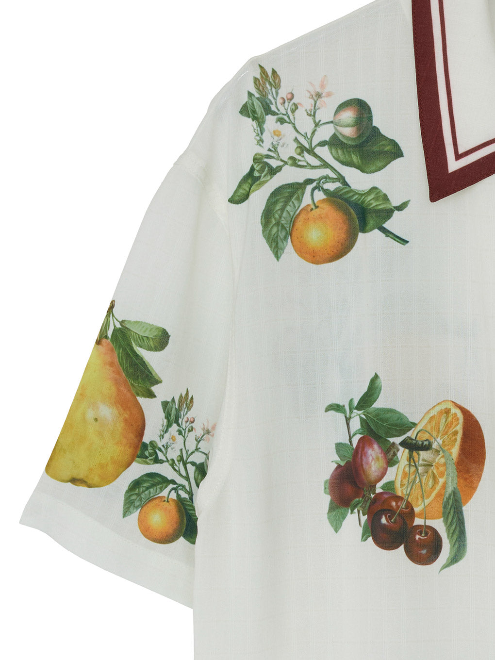 MEDI FRUIT SCARF PATTERN SHEER SHIRT