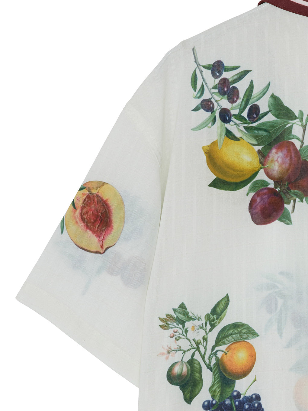 MEDI FRUIT SCARF PATTERN SHEER SHIRT