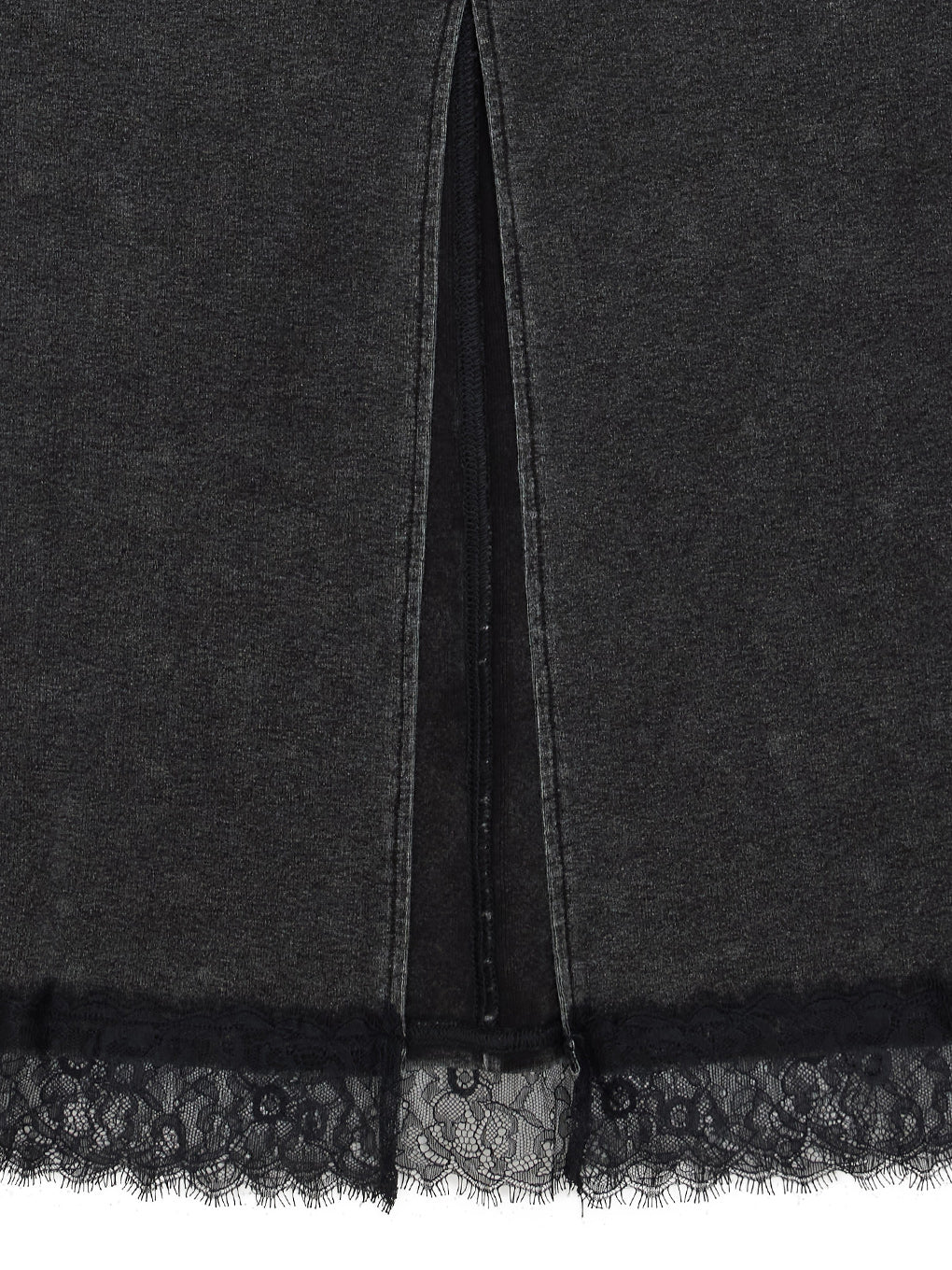 MEDI 2WAY DENIM LIKE LACE DOCKING DRESS