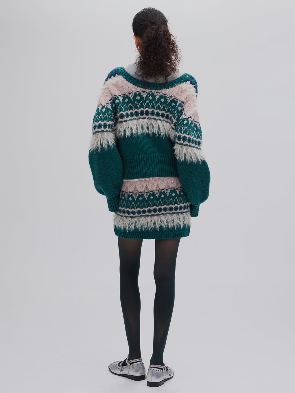 UND 2WAY LADY NORDIC KNIT CARDIGAN