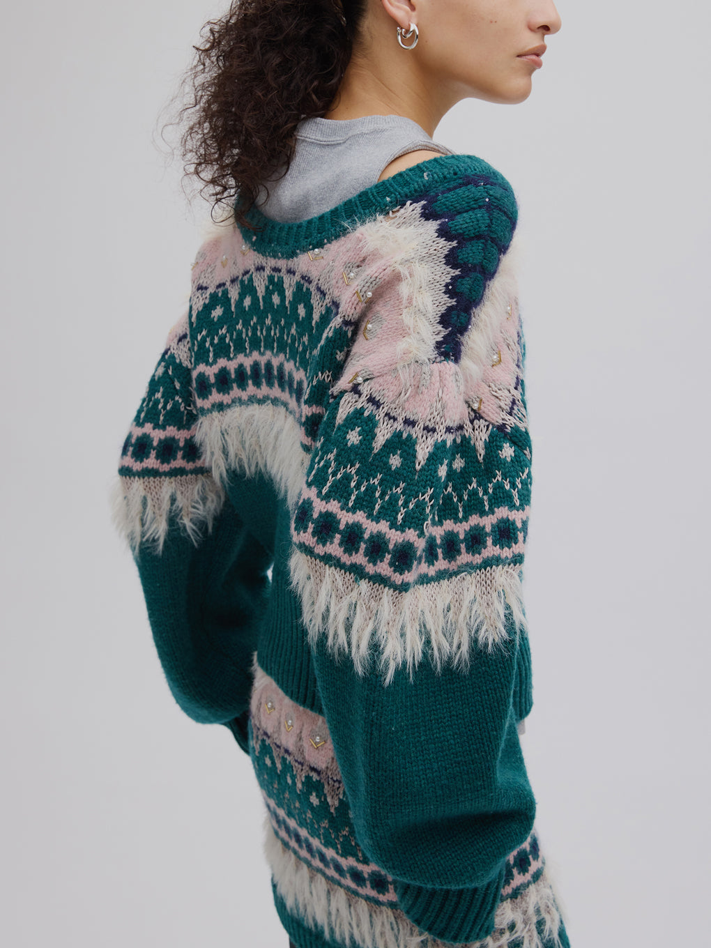 UND 2WAY LADY NORDIC KNIT CARDIGAN