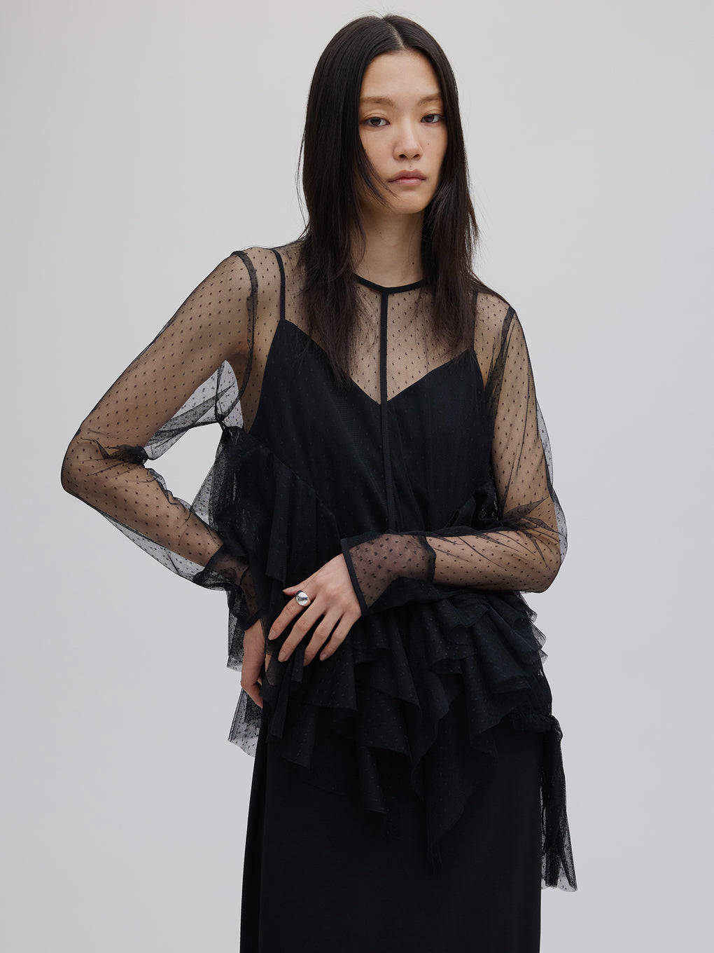 TULLE FRILL TOP SET DRESS