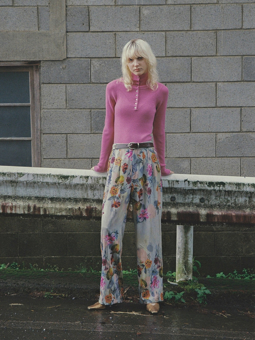 UND GRACE JACQUARD PRINT PANTS