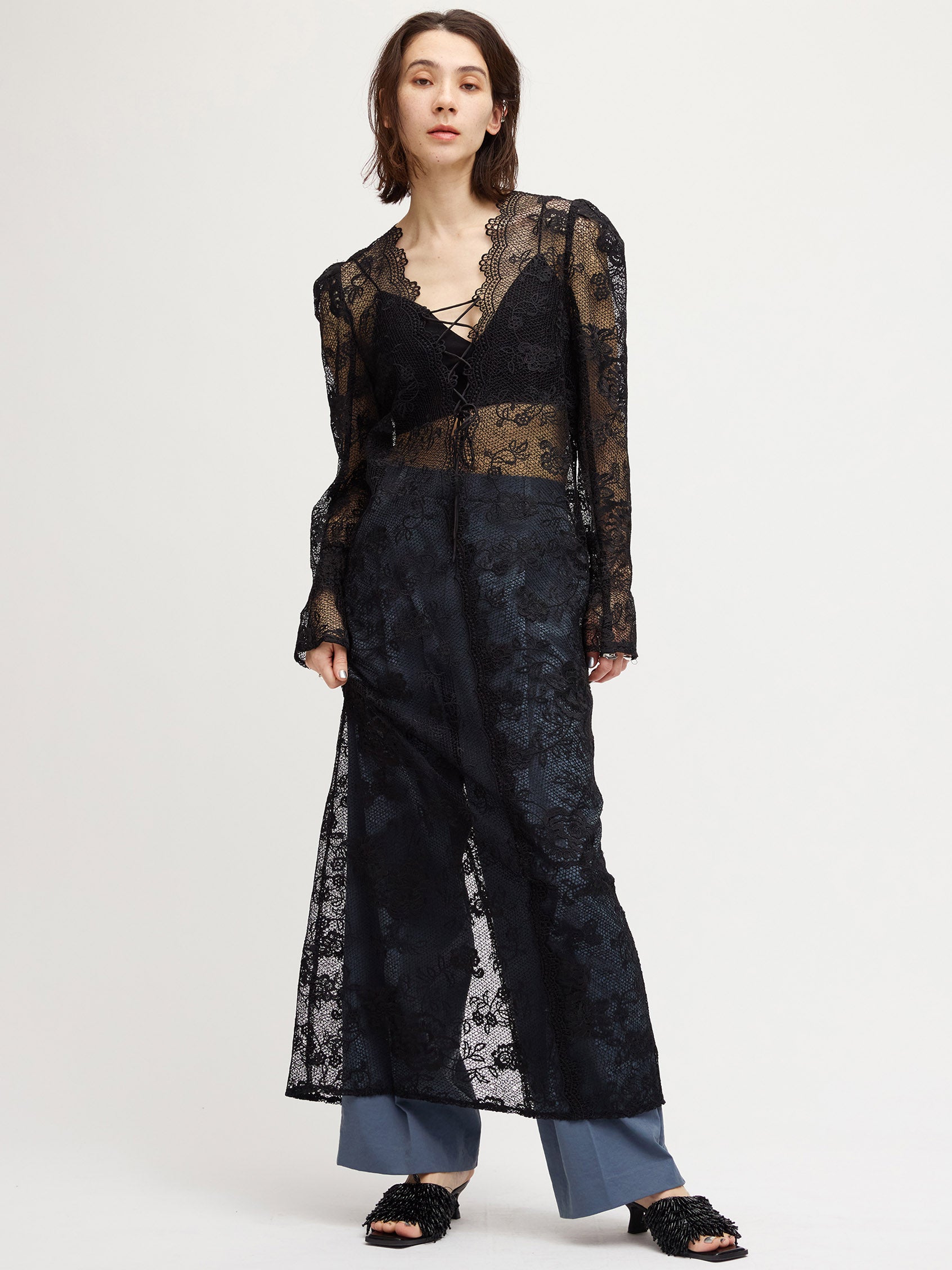 TABLE CROSS LACE UP DRESS