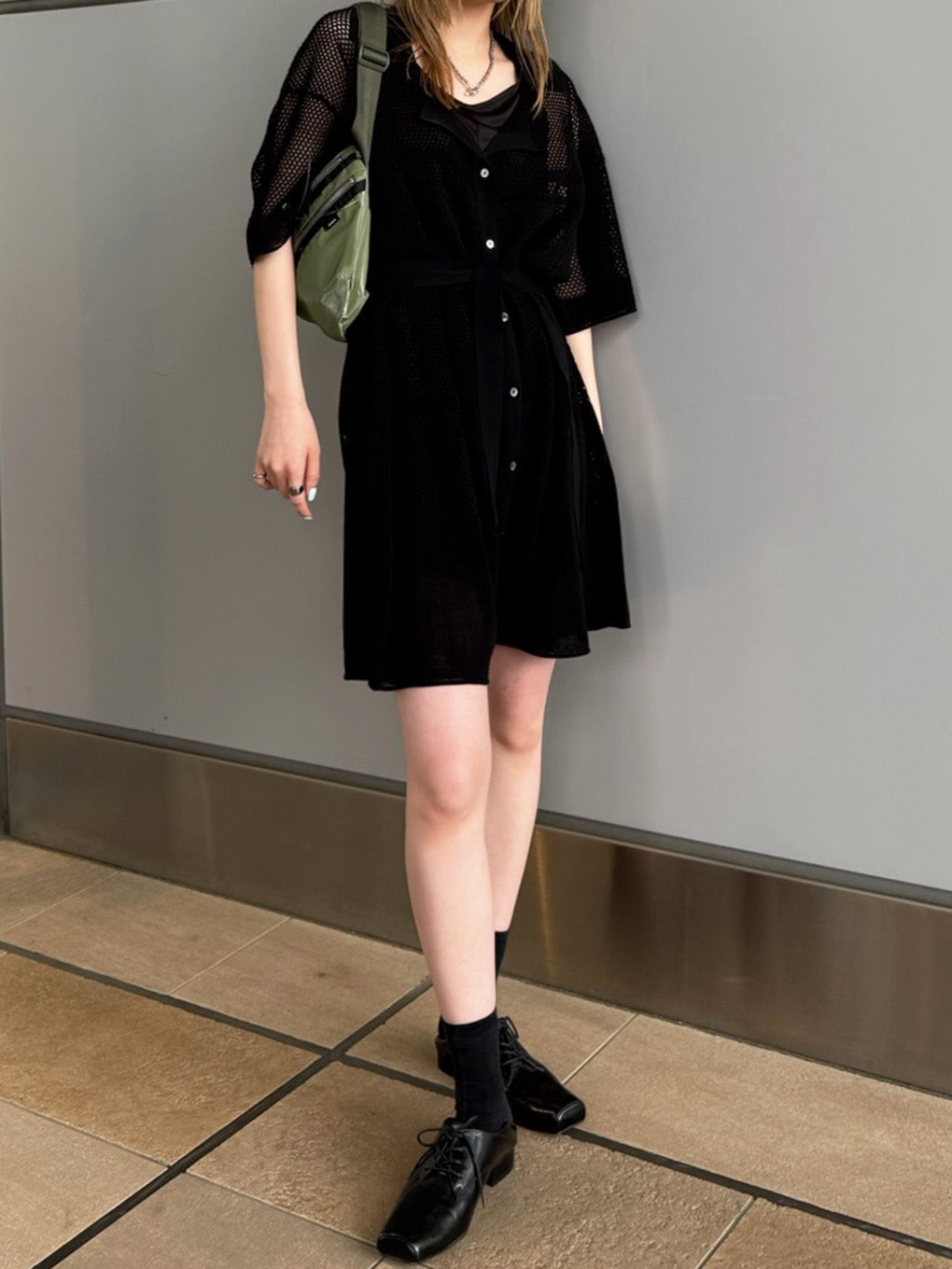 2WAY KNIT ROMPERS SHIRT