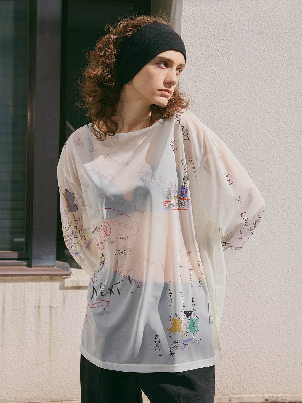 まー様 AMERI MIRANDA TAIDAI SHEER 吊さ LONG TOP 