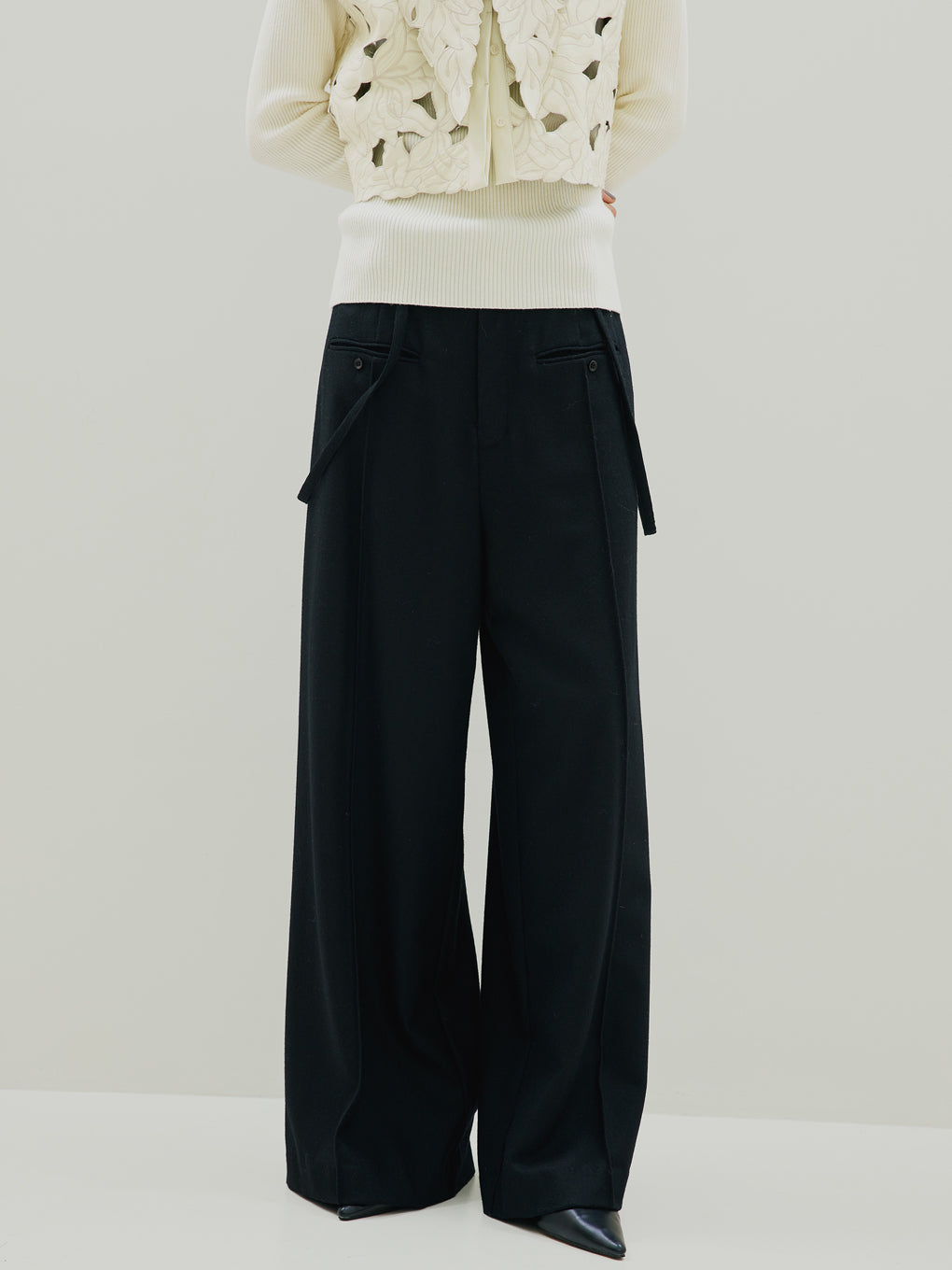 2WAY WOOL SUSPENDERS PANTS