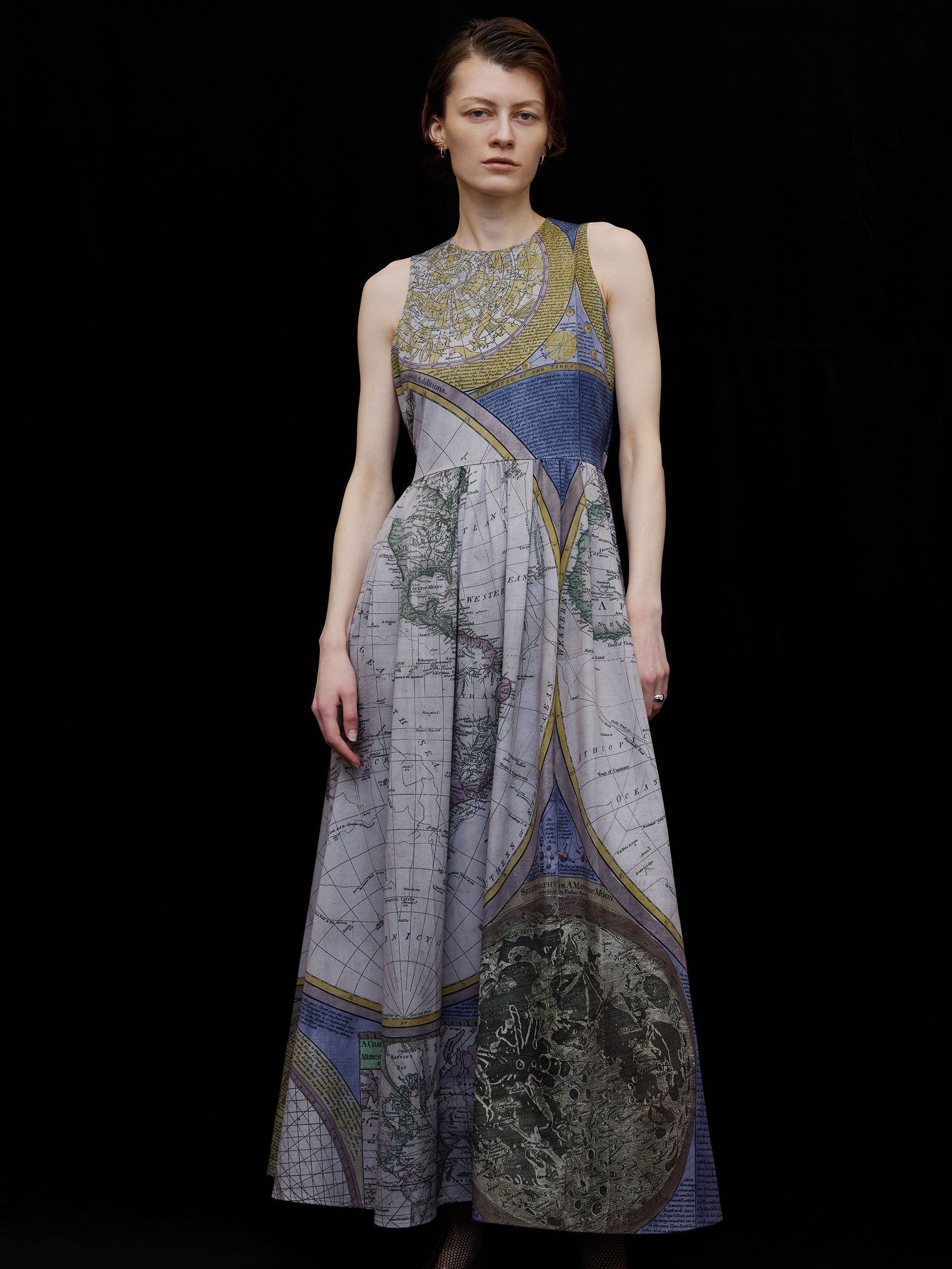 CARTOGRAPHIC PATTERN DRESS