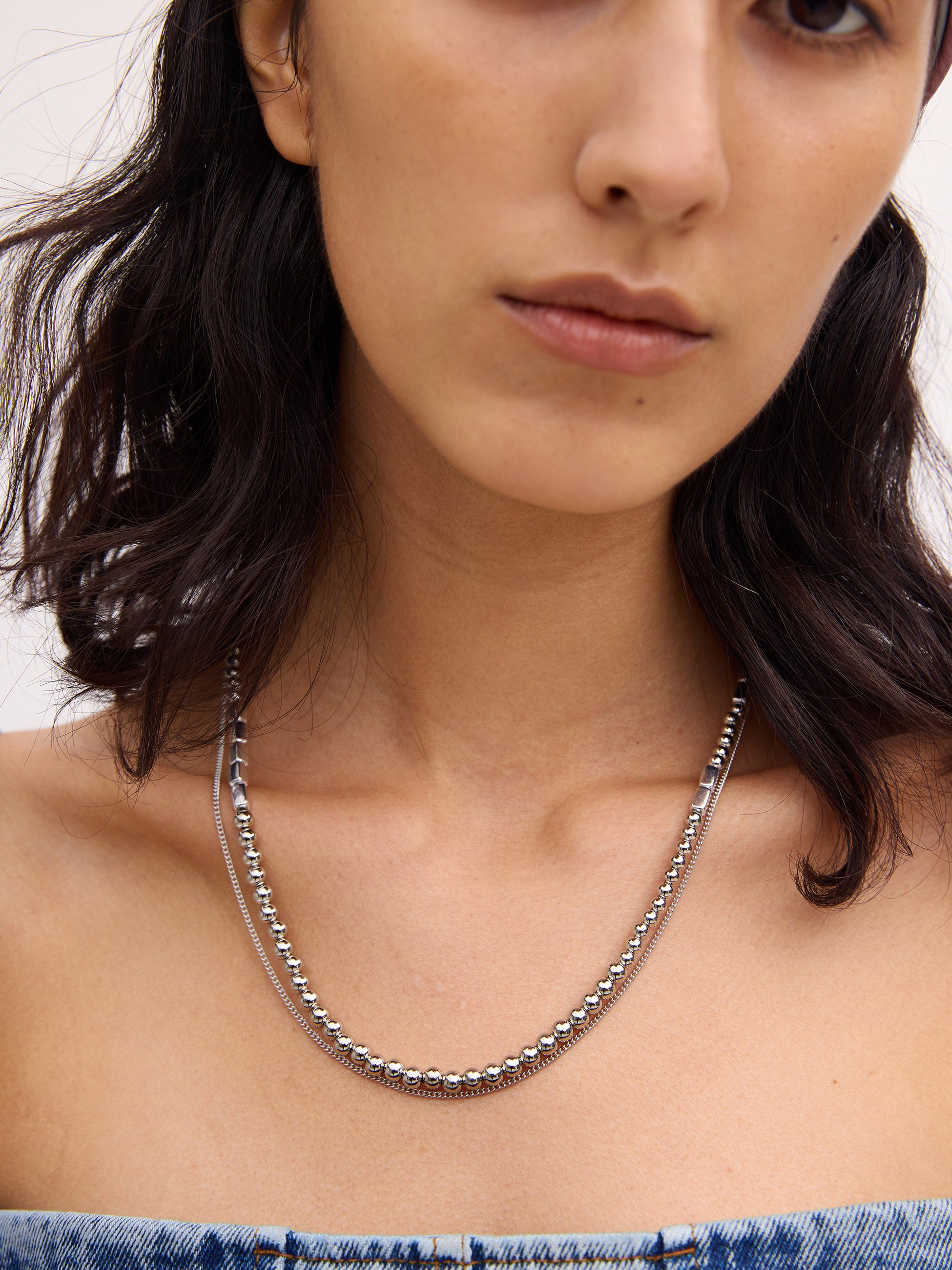 Bijou R.I Beads Double Necklace