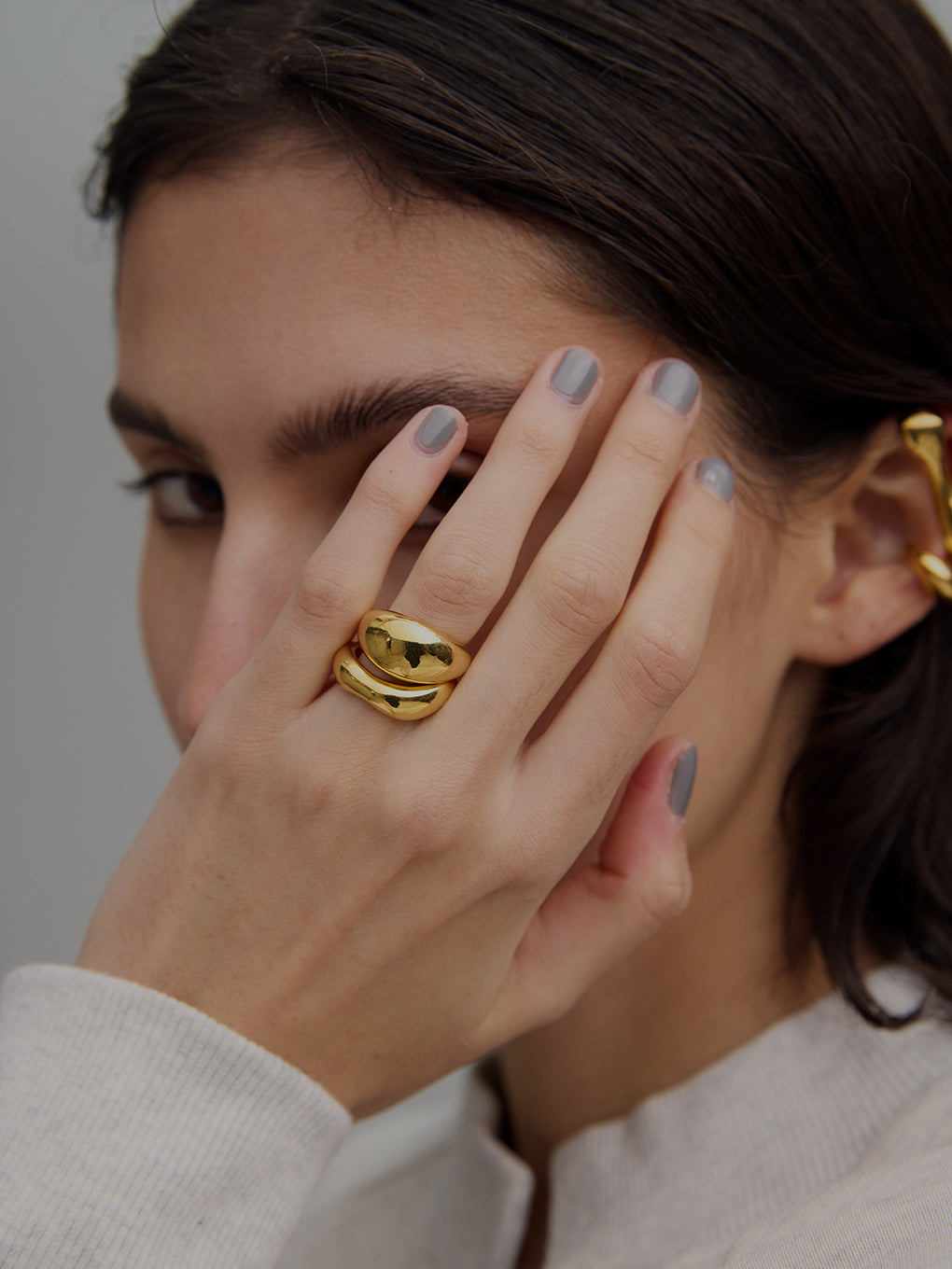 NICKEL FREE TWIN SET RING