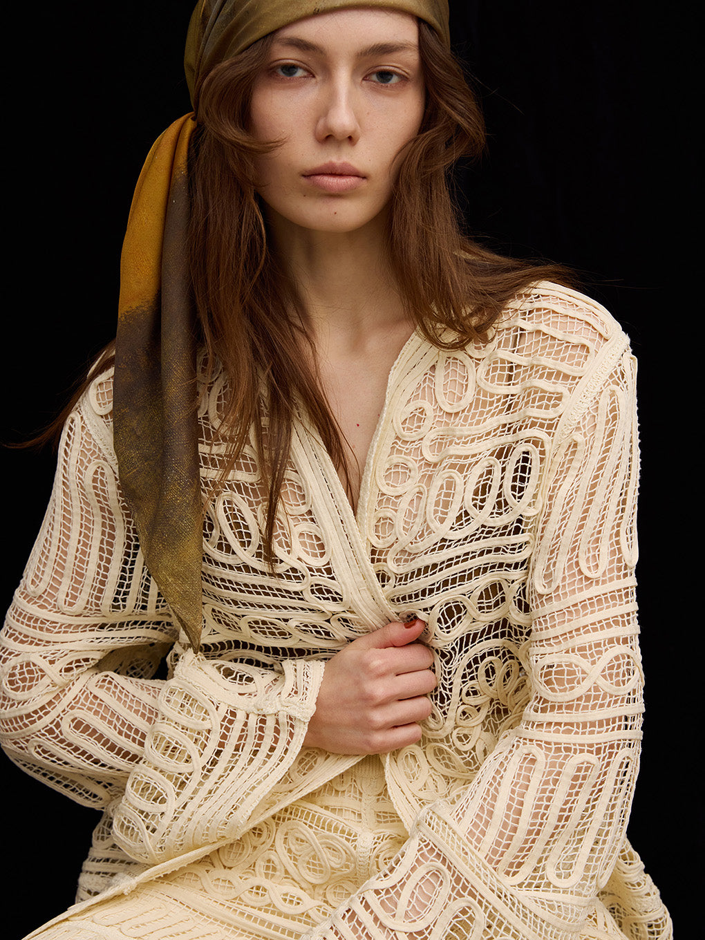 BATTEN LACE LIKE KNIT JACKET
