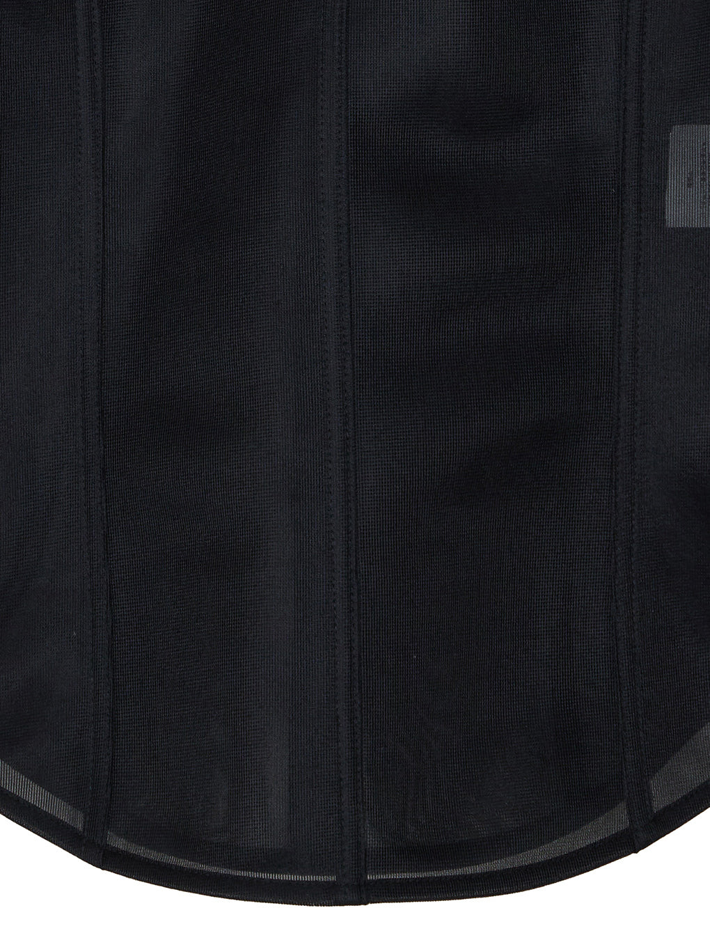 SHEER CARDBOARD PUFF SHOULDER TOP