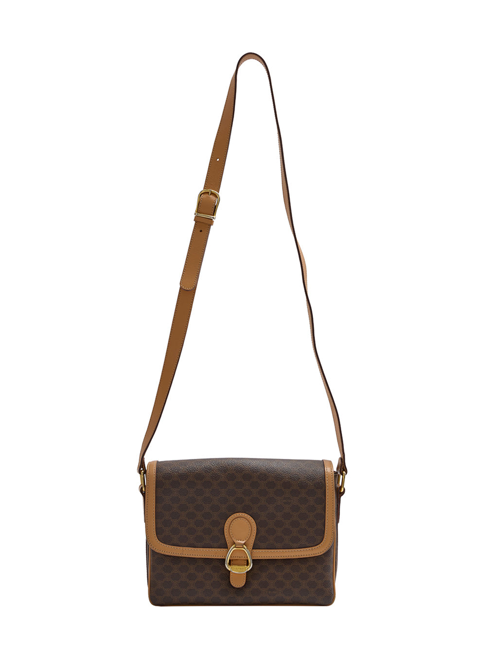 CELINE マカダム柄ベルトショルダーバッグ