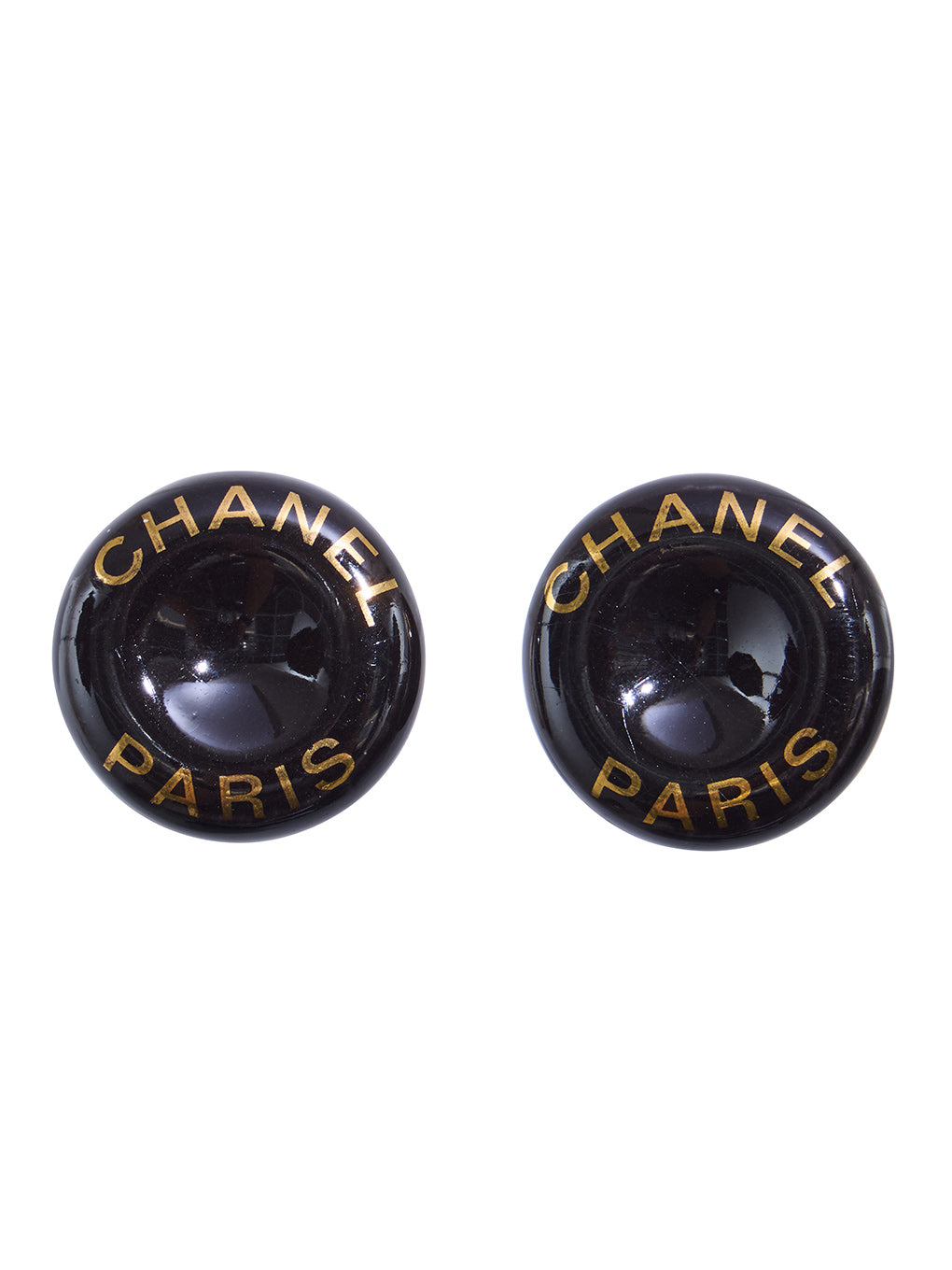 CHANEL ロゴ刻印イヤリング