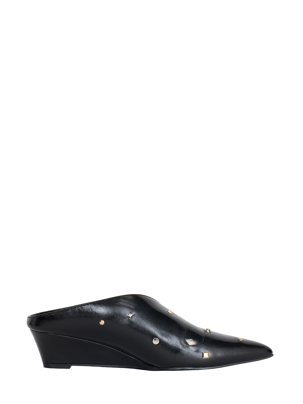 POINTED TOE WEDGE SOLE MULES