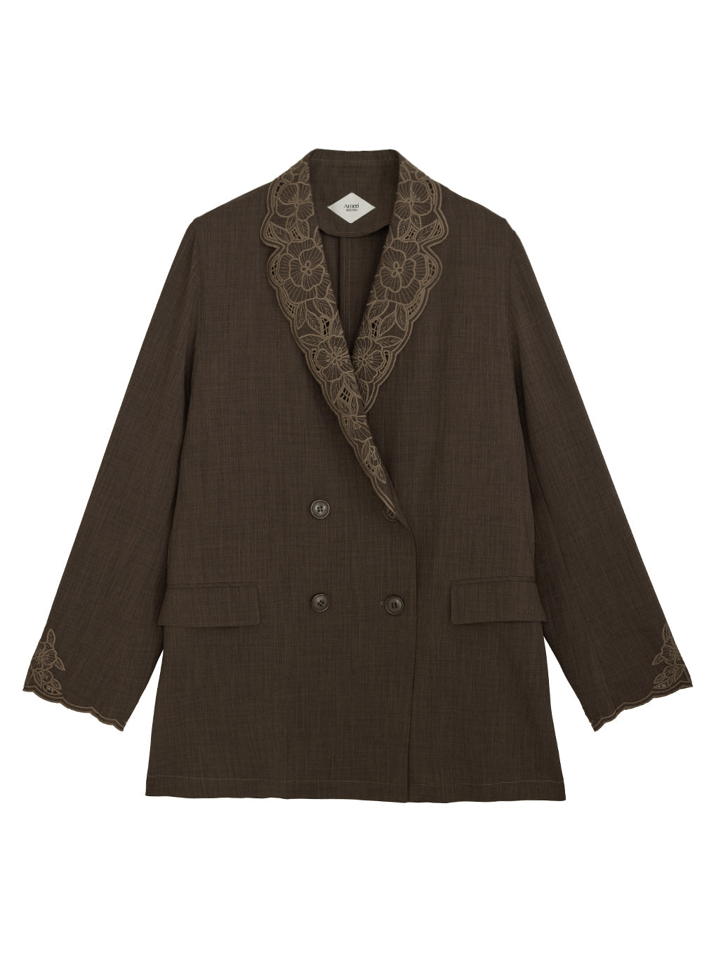 MEDI LACE EMBROIDERY COLLAR JACKET