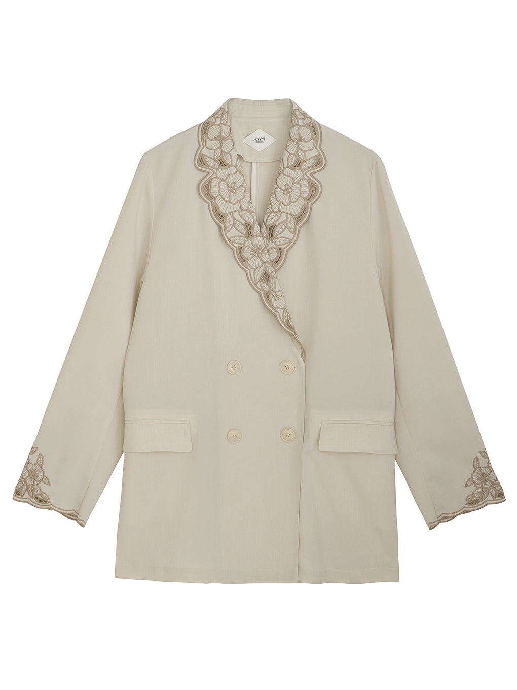 MEDI LACE EMBROIDERY COLLAR JACKET