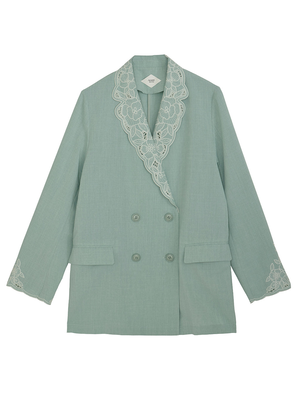 MEDI LACE EMBROIDERY COLLAR JACKET
